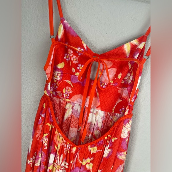 NWT FREE PEOPLE WOMEN'S WISTERIA FLORAL PRINT MAXI DRESS - Picture 8 of 9